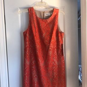 BRAND NEW Eliza J Coral Lace Dress